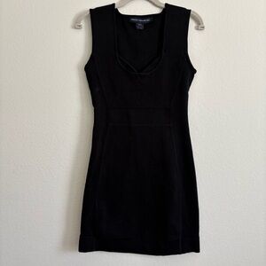 French Collection Black Sleeveless Bodycon Dress with Sweetheart Neckline size 8